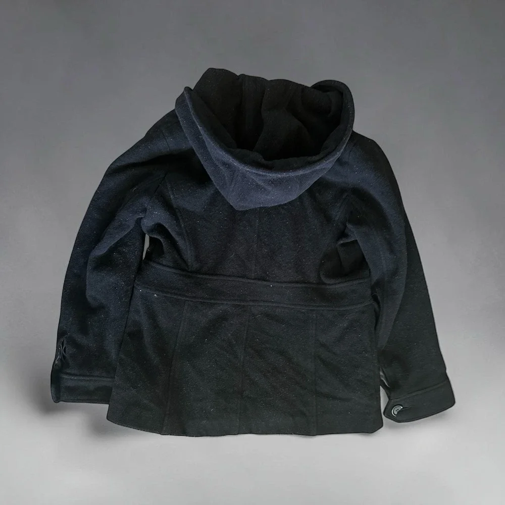 Studio Y Women's Pea Coat with Hood and Pockets, Size M